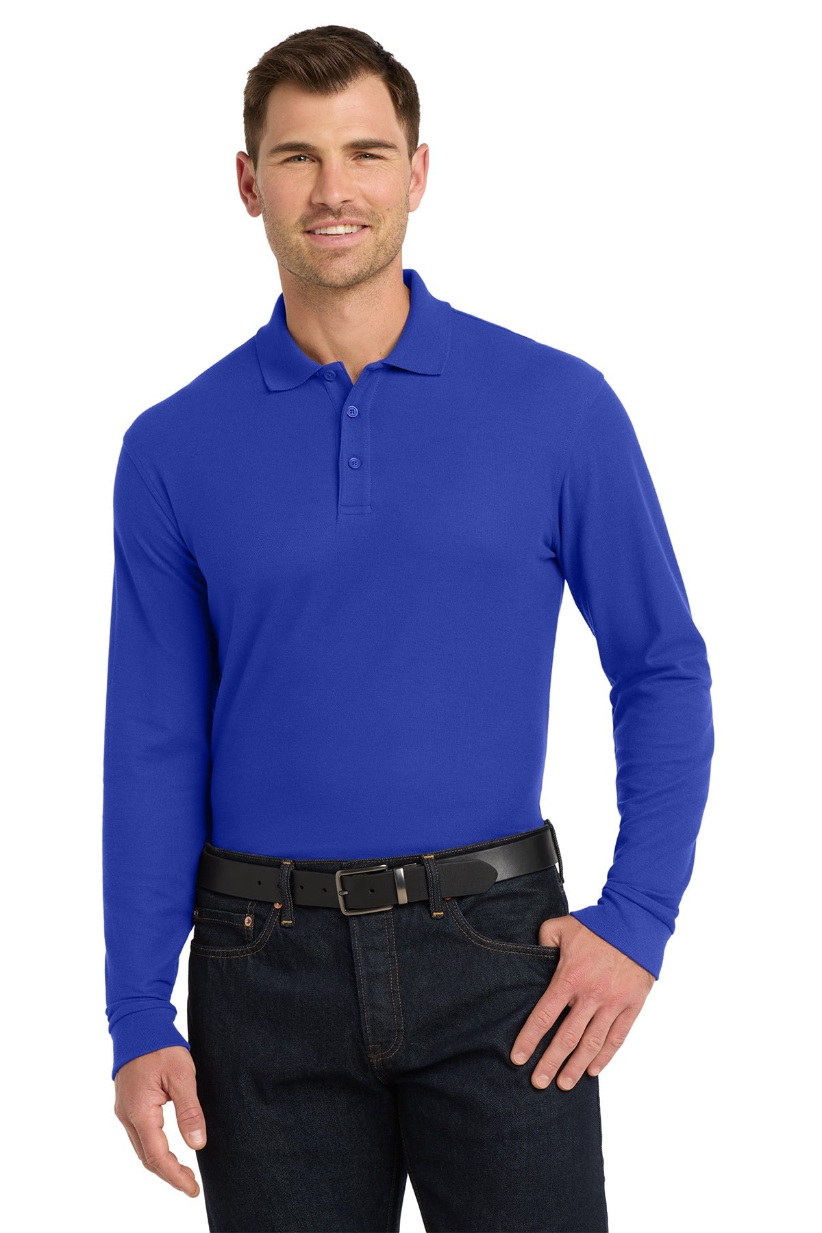 K100LS Port Authority® Long Sleeve Core Classic Pique Polo
