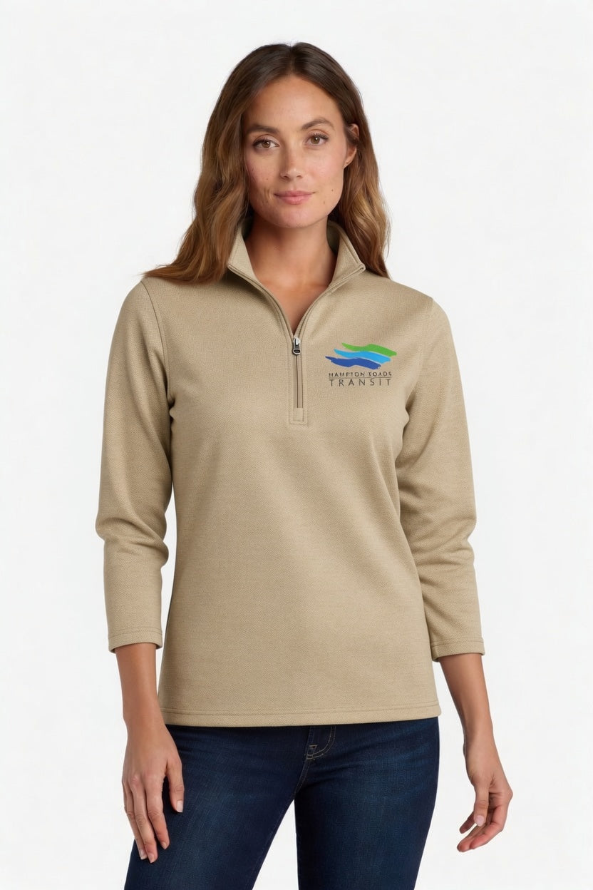LK880 Port Authority® Women's C-FREE® Double Knit 1/4-Zip