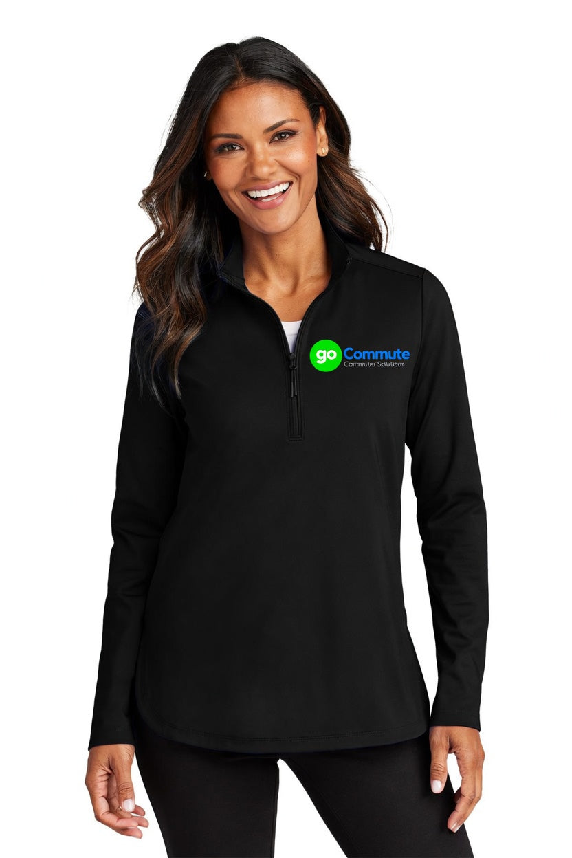 LK880 Port Authority® Women's C-FREE® Double Knit 1/4-Zip
